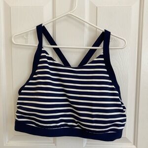 Size 20 W, Bathing Suit Top! Navy and White Stripe